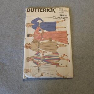 Butterick 6510 Vintage 80s Dress Pattern Size 14 16 18 Belted Loose Fit Classics
